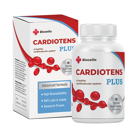 Cardiotens Plus — suplemento de bienestar cardiovascular, frasco